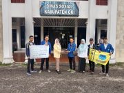 Pergerakan Mahasiswa Islam Indonesia (PMII) Komisariat UNISKI OKI Menyerahkan Donasi ke Dinas Sosial Kab. OKI untuk Korban Gempa Cianjur Jawa Barat
