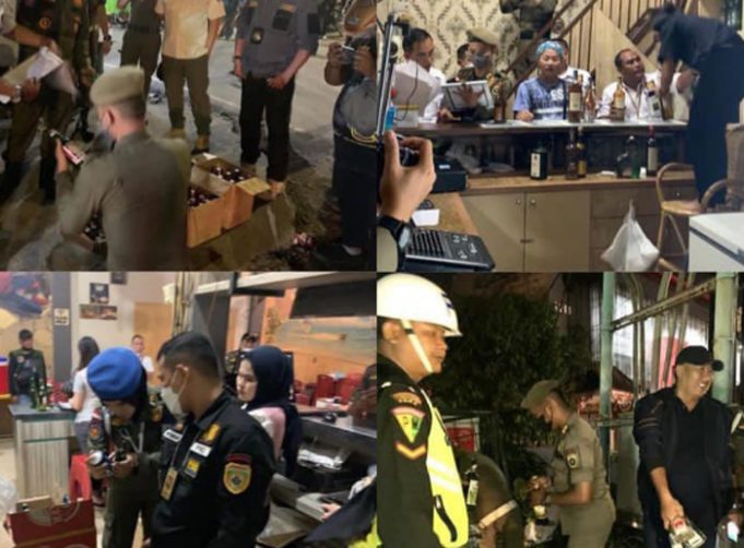 Satpol PP Sumsel Sita Ratusan Botol Miras