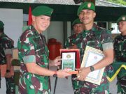 Dandim 0402/OKI Pimpin Acara Korp Raport Pelepasan Pindah Satuan Prajurit