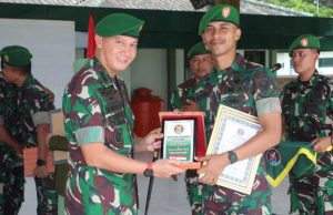 Dandim 0402/OKI Pimpin Acara Korp Raport Pelepasan Pindah Satuan Prajurit