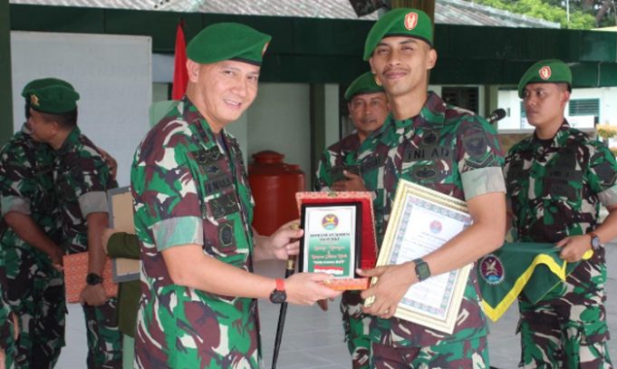 Dandim 0402/OKI Pimpin Acara Korp Raport Pelepasan Pindah Satuan Prajurit