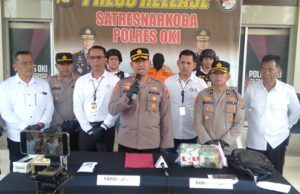 Satresnarkoba Polres OKI Gagalkan Penyelundupan Sabu 4,3 Kg