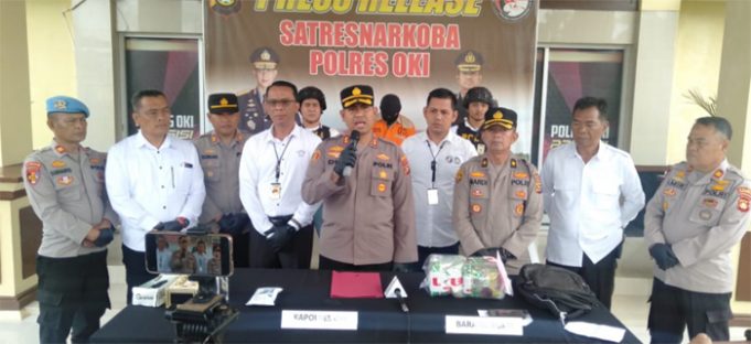 Satresnarkoba Polres OKI Gagalkan Penyelundupan Sabu 4,3 Kg