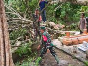 Babinsa Koramil 402-10/Kayuagung Sigap Bantu Warga Terdampak Puting Beliung