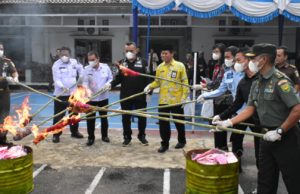 Kejari OKI Musnahkan Barang Bukti 110 Perkara Tipidum Inkracht