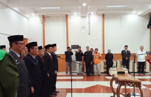 Sekretaris Daerah Yulius melantik 4 orang Pejabat Pimpinan Tinggi Pratama (Eselon II) dan 1 orang Pejabat Administrator (Eselon III) lingkup Pemkab Muara Enim