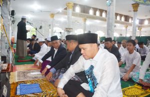 Pelaksanaan Sholat Idul Adha 1444 H dan Pemotongan Hewan Qurban di Masjid Agung Sholihin Kayuagung OKI