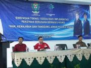 Dinas Penanaman Modal dan Pelayanan Satu Pintu (DPMPTSP) Kabupaten Muara Enim Gelar Bimbingan Teknis Perizinan Berusaha Berbasis Risiko, Di Ballroom Hotel Griya Sintesa.