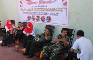 Kodim 0402/OKI Gelar Bakti Sosial Donor Darah