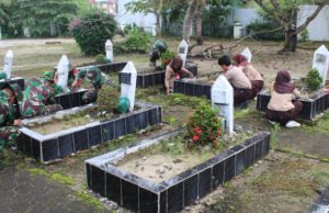 Dalam Rangka HUT Korem 044/Gapo, Kodim 0402/OKI Gelar Karbak di TMP Kusuma Negara Kayuagung