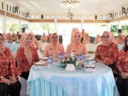 DWP Kabupaten Muara Enim menyambut Kunjungan Kerja DWP Provinsi Sumatera Selatan di Balai Agung Serasan Sekundang