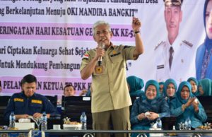 Canangkan BBGRM 2023, Bupati OKI Ajak Pelihara Budaya Gotong Royong