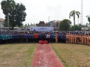 Haru, Saat Ribuan ASN OKI Lepas H. Iskandar di Apel Terakhir