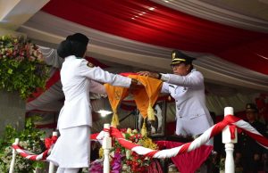 Pj. Bupati Apresiasi Paskibraka OKI Sukses Naik dan Turunkan Merah Putih