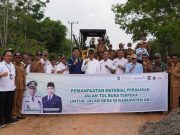 Pj. Bupati OKI Cek Perbaikan Jalan yang Manfaatkan Bongkaran Tol