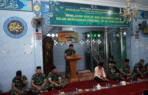 Kodim 0402/OKI Laksanakan Peringatan Maulid Nabi SAW