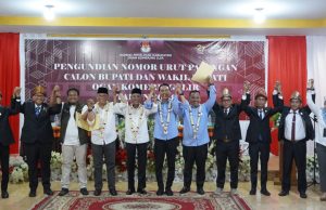 KPU OKI Tetapkan Nomor Urut Paslon Bupati dan Wakil Bupati 2024