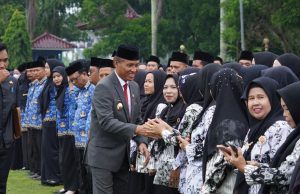 Hari KORPRI, Pj Bupati OKI Sampaikan Pesan Presiden ke Anggota KORPRI dan PGRI
