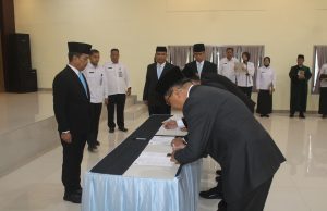 Kalapas Muara Enim Hadiri Pelantikan dan Serah Terima Jabatan Pejabat Administrator di Lingkungan Kanwil Dirjenpas Sumatera Selatan