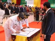 PENGAMBILAN SUMPAH JABATAN DAN PELANTIKAN BUPATI DAN WAKIL BUPATI ACEH TENGAH MASA JABATAN TAHUN 2025-2030