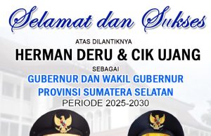IWO Sumsel Ucapkan Selamat atas Pelantikan Herman Deru dan Cik Ujang sebagai Gubernur dan Wakil Gubernur Sumsel 2025-2030
