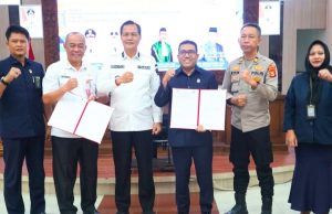 Permudah Pelayanan Masyarakat, Bupati Muara Enim saksikan Perjanjian Kerja Sama Disdukcapil dan PA Muara Enim