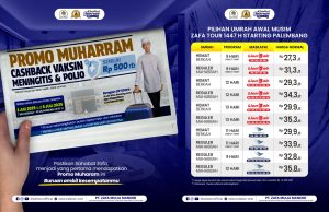 Zafa Tour Hadirkan Promo “Muharram Cashback” Umroh: Potongan Vaksin Hingga Rp500 Ribu, Berlaku 3–6 Juli 2025