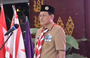 Bupati Muara Enim Pimpin Upacara Malam HUT- Pramuka
