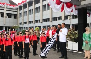 Sambut HUT Ke-80 Republik Indonesia, Pemkab Muara Enim gelar Lomba gerak jalan indah tingkat SD/MI