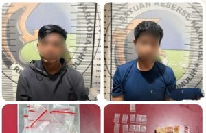 Dua Pria Digerebek Saat Konsumsi Sabu di Prabumulih, Polisi Amankan 13 Paket Barang Bukti