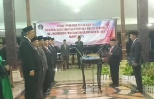 Wujudkan Birokrasi yang Profesional dan Inovatif , Bupati Blitar Lantik 8 Pejabat Pimpinan Tinggi Pratama