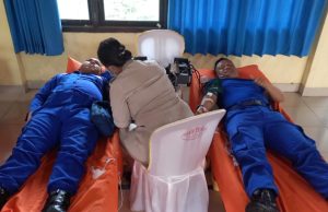 Rayakan HUT ke-75, Sat Polairud Polres OKI Gelar Donor Darah sebagai Aksi Nyata Kepedulian