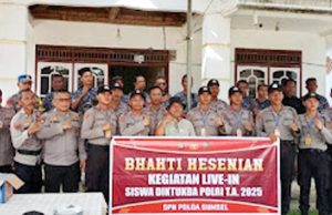 Siswa SPN Polda Sumsel Belajar Nilai Budaya Lewat Musik Tanjidor Mahkota di Pedamaran