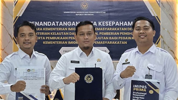 Tiga Petugas Lapas Kayuagung Raih Penghargaan Nasional “Anugraha Wira Wibawa Dharmesti Pratama” dari Kemenkumham