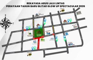 Perayaan Malam Tahun Baru 2026, Polisi Terapkan Rekayasa Lalu Lintas di Alun-Alun Kota Blitar