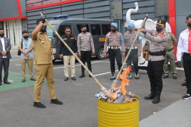 pemusnahan barang bukti lahat