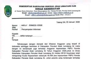 Kurang Sosialisasi, Kebijakan Pengurangan Kuota BPJS PBPU Pemda PALI 2026 Tuai Salah Paham Publik