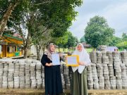 Ponpes Di’ayatul Islamiyah Seriguna Terima Bantuan 2.500 Bata Konblok untuk Perbaikan Halaman