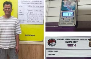 Pengedar Sabu di Kalidoni Palembang Ditangkap, Sembunyikan 9 Paket Narkoba di Atap Seng Rumah