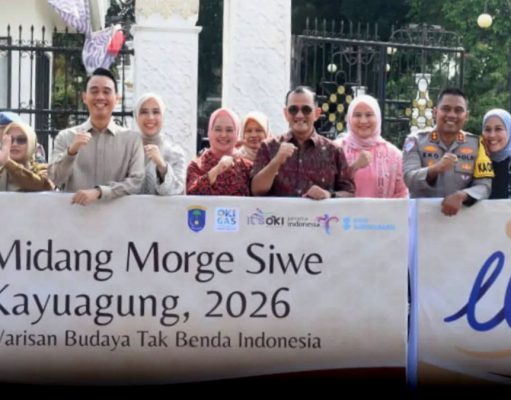 Meriah! Tradisi Midang Morge Siwe di OKI Dihadiri Sekda Sumsel Saat Lebaran