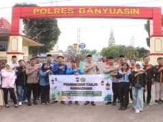 Polres Banyuasin Berbagi Takjil di Bulan Ramadan, Kapolres Ajak Mahasiswa dan OKP Perkuat Kepedulian Sosial