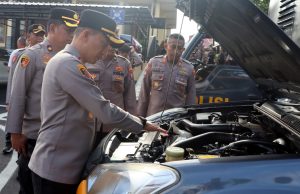 Jelang Operasi Ketupat Semeru 2026, Kapolres Blitar Kota Cek Kesiapan Kendaraan Dinas