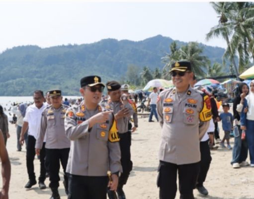 Kapolres Tapteng Monitoring Objek Wisata Lebaran, Tekankan Keselamatan Pengunjung