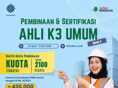 Program Sertifikasi Ahli K3 Kemnaker Batch 2 Dibuka, Kuota 2.100 Peserta Seluruh Indonesia