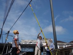 Terungkap, Kabel Semrawut di Kayuagung Kembali Muncul Meski Sudah Ditertibkan