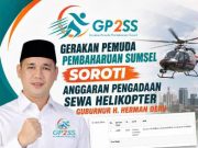 Anggaran Sewa Helikopter Rp4 Miliar Disorot, GP2SS Minta Pemprov Sumsel Buka Penjelasan ke Publik