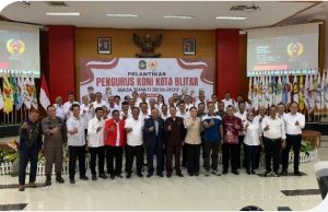 Pelantikan KONI Kota Blitar, Wawali Elim Tyu Samba Fokus Pembibitan Dan Pembinaan Atlet