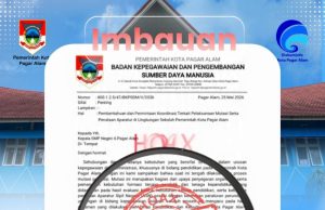 Terungkap! Informasi Mengatasnamakan BKPSDM Pagar Alam Disebut Tidak Resmi