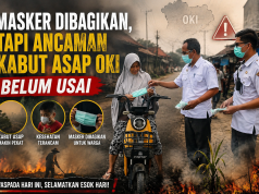 Masker Dibagikan, Tapi Ancaman Kabut Asap OKI Belum Usai