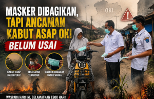 Masker Dibagikan, Tapi Ancaman Kabut Asap OKI Belum Usai